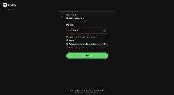 Spotify clone enter password page