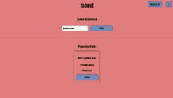 Tabout home page