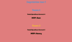 Tabout game results page